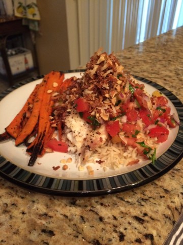 tropical snapper & roasted carrots